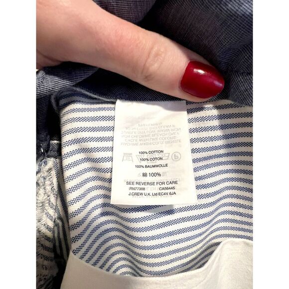 NWT J.Crew Men's 10.5" Shorts in Blue Stripe Catalina Waist 32 - Picture 12 of 12